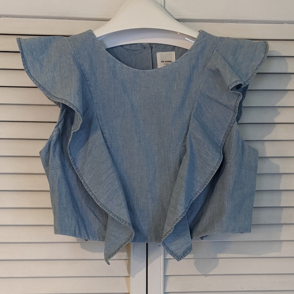 Zara Tops - Zara TRF Denim Crop Top